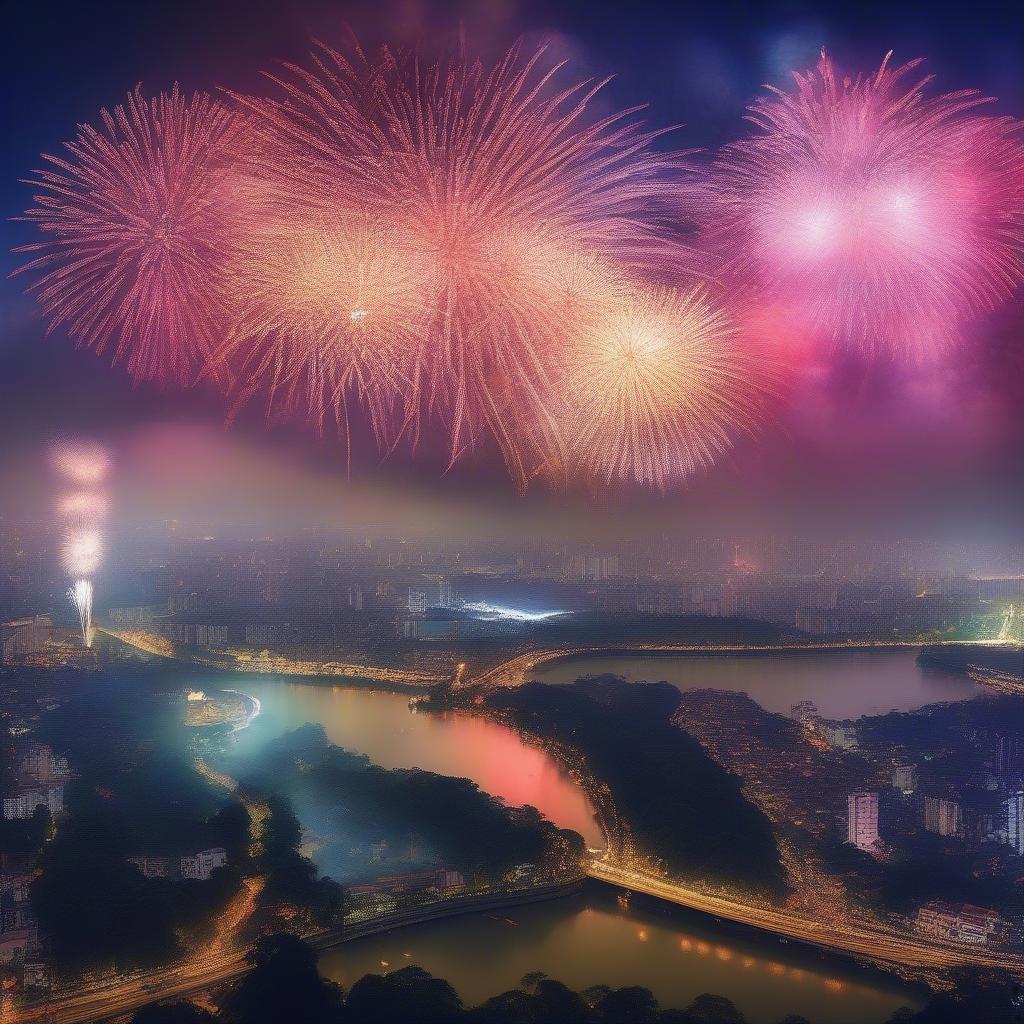 Bắn pháo hoa Hà Nội 2019