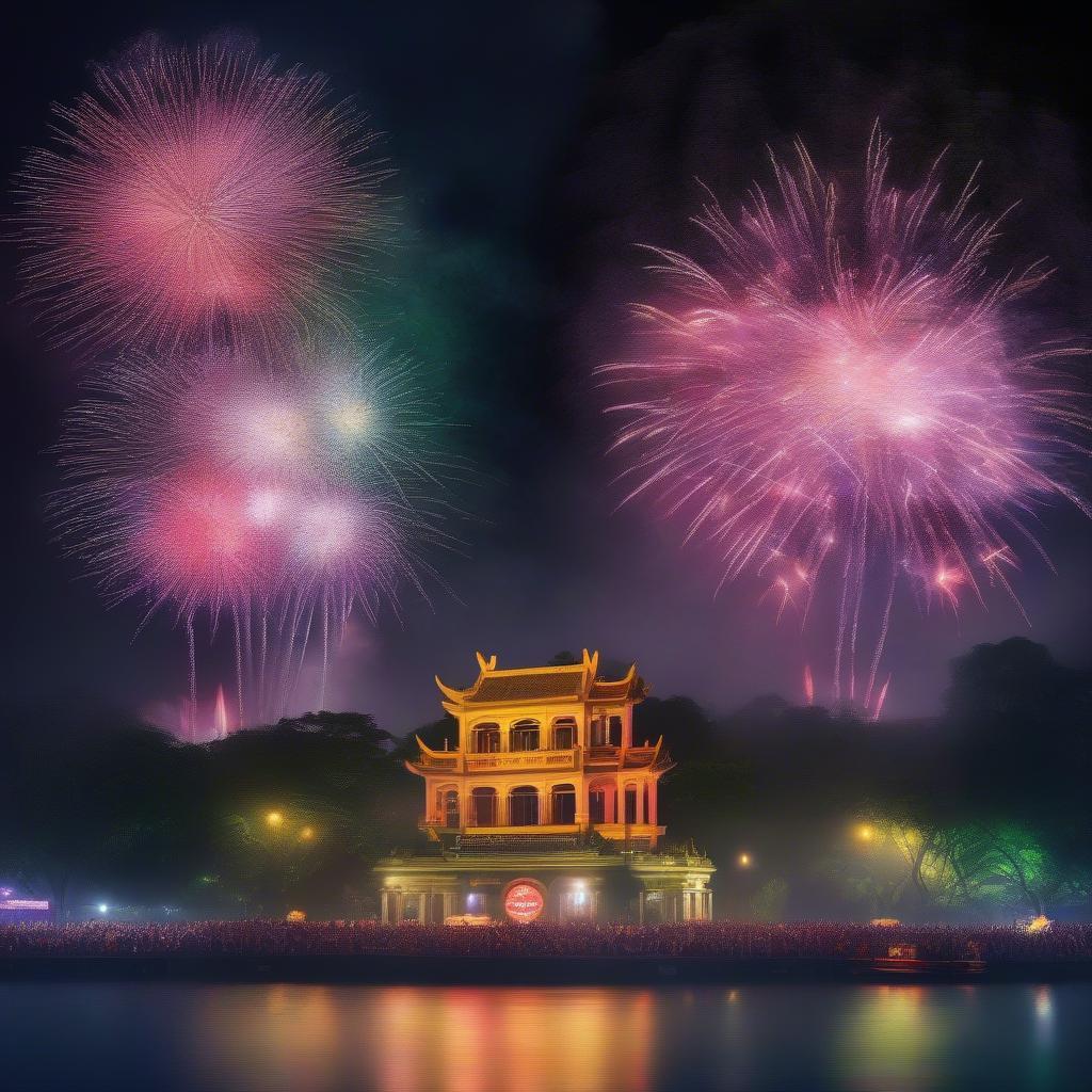 Bắn pháo hoa Hồ Hoàn Kiếm 2019