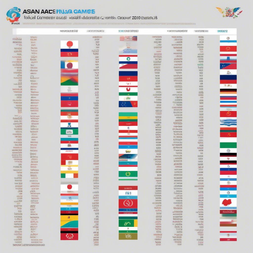 Bảng tổng sắp huy chương Asiad 2018