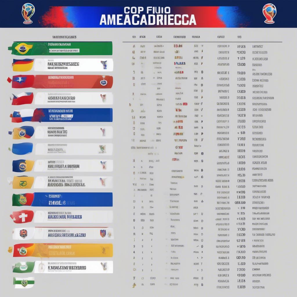 Bảng xếp hạng chung cuộc Copa America 2019
