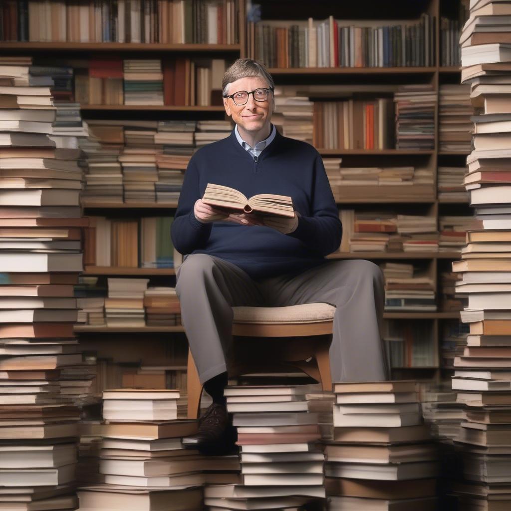 Bill Gates đọc sách