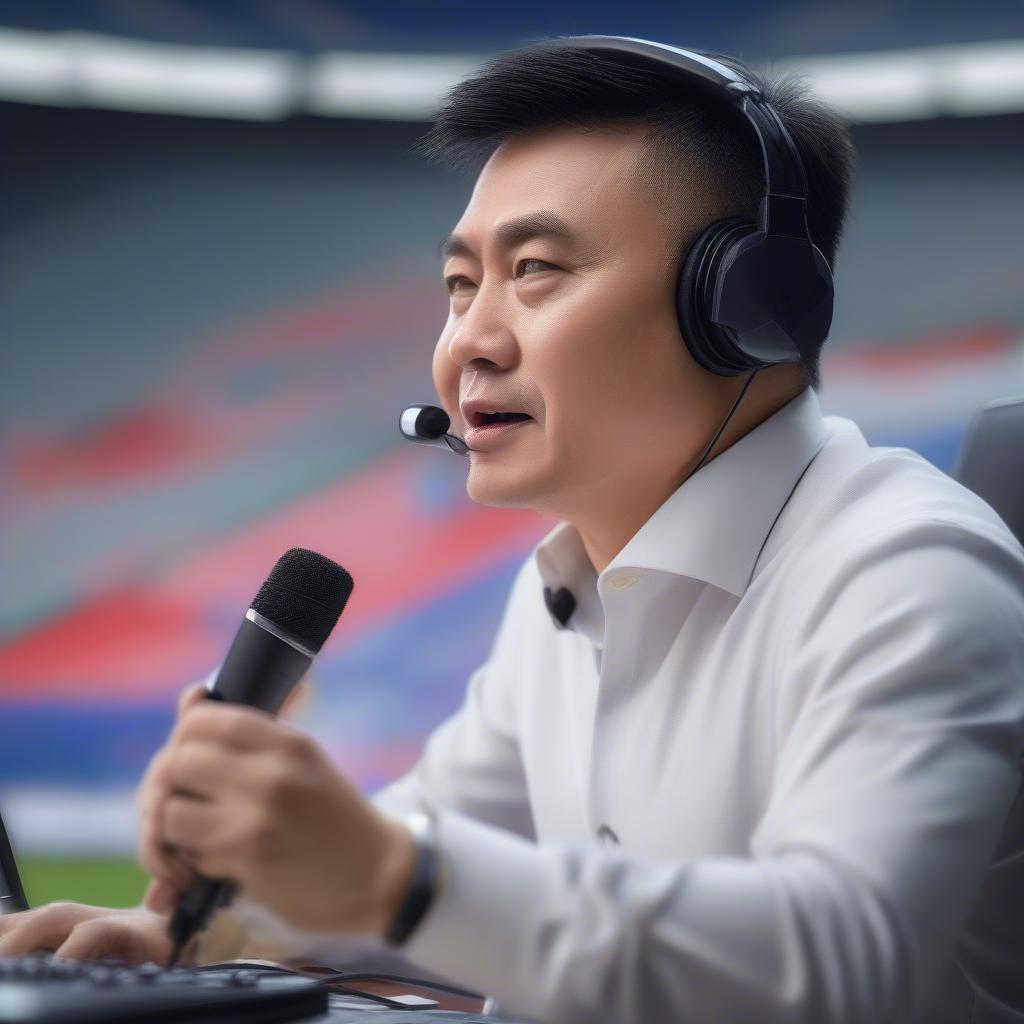 BLV Khắc Cường tường thuật bóng đá trên VTV