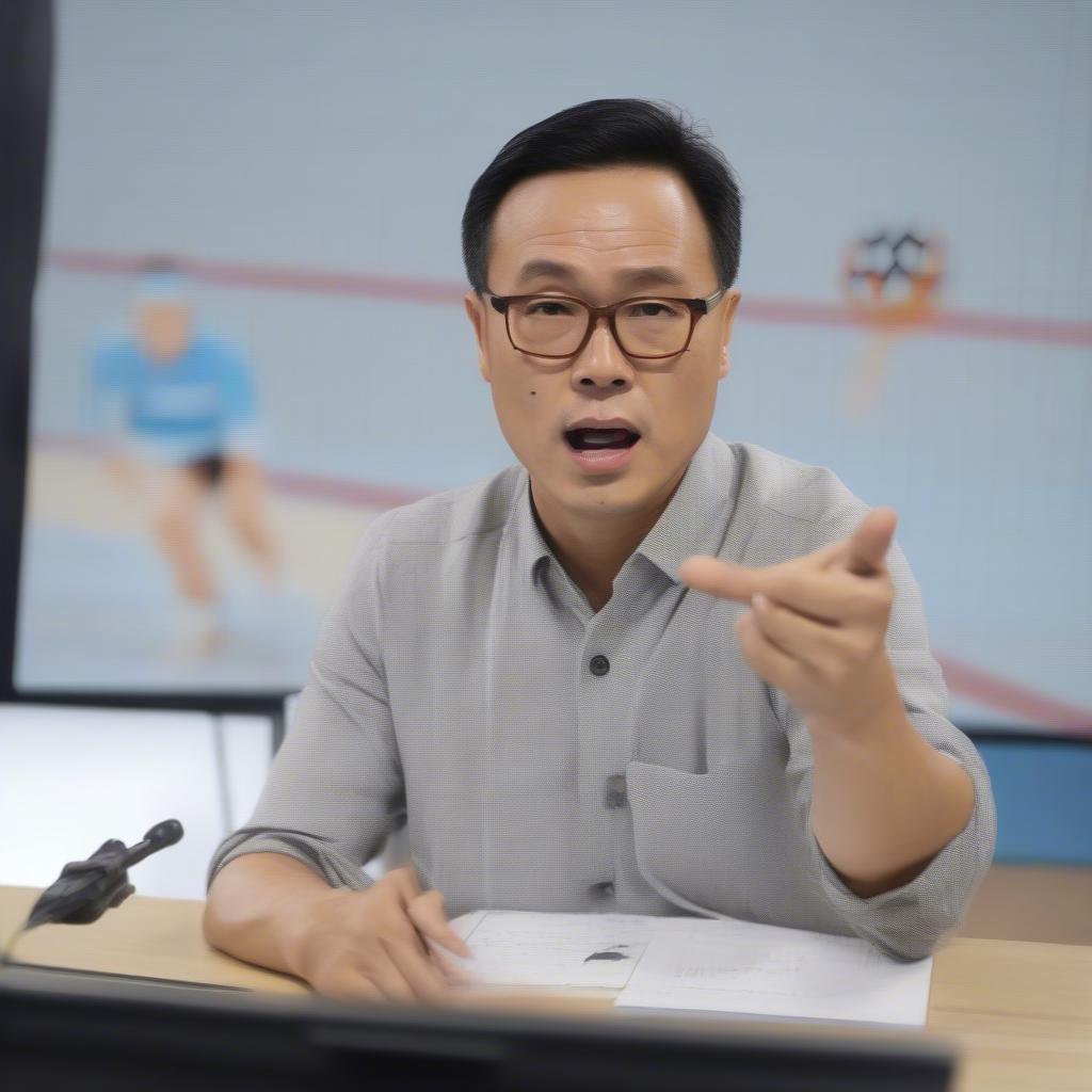 BLV Quang Tùng tường thuật bóng chuyền trên VTV