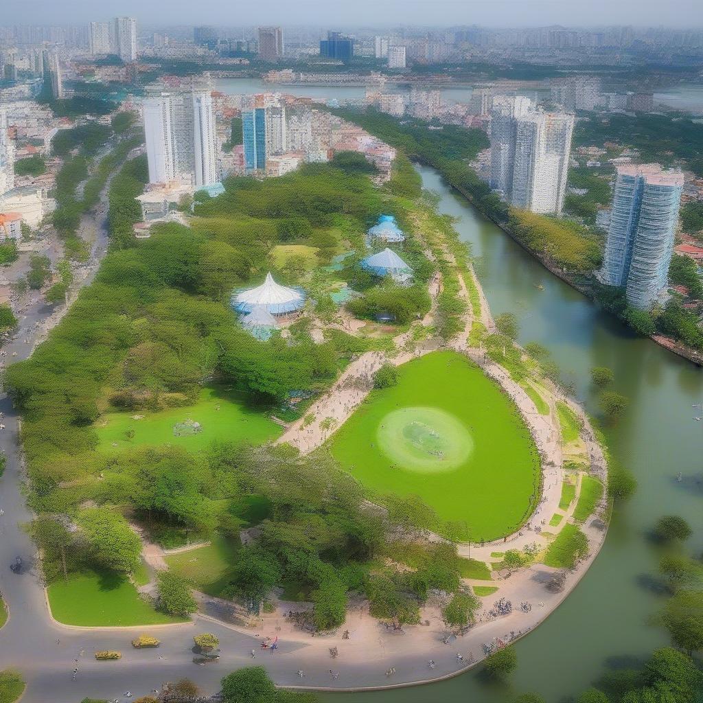 Công viên Gia Định với không gian rộng rãi