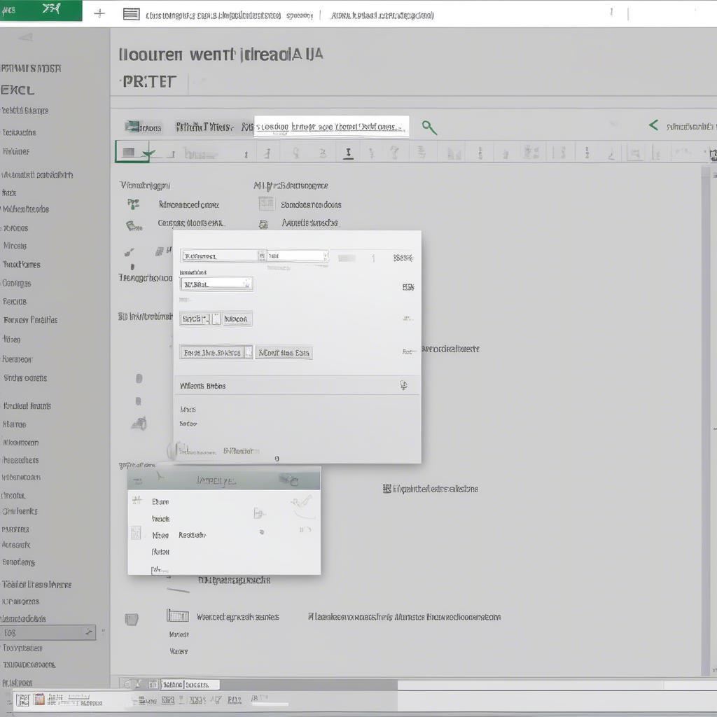 Cửa sổ in trong Microsoft Excel