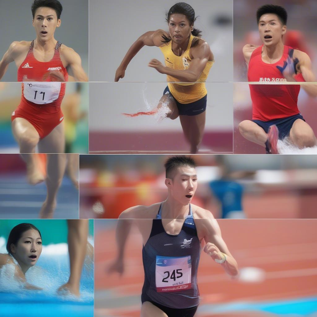 Các vận động viên tranh tài tại Asiad 2018