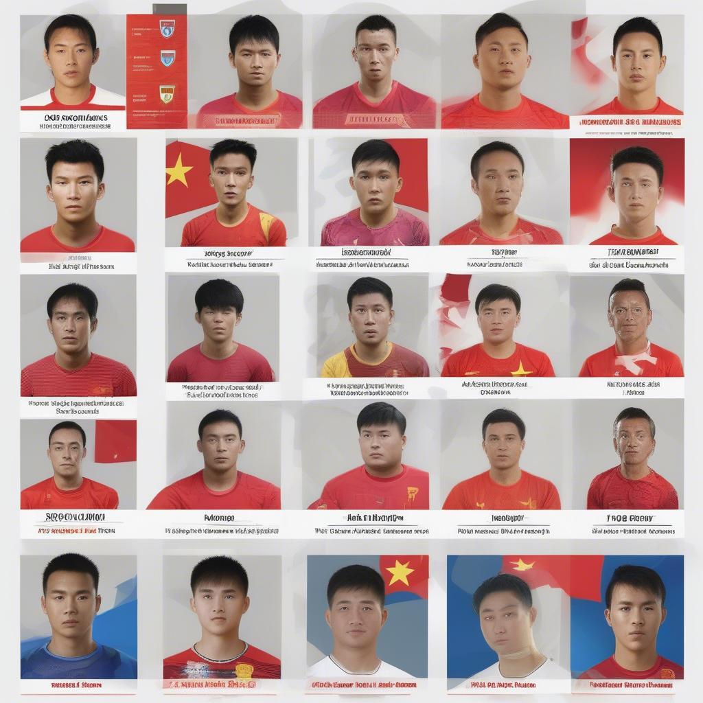 Danh sách chi tiết U23 Việt Nam SEA Games 31