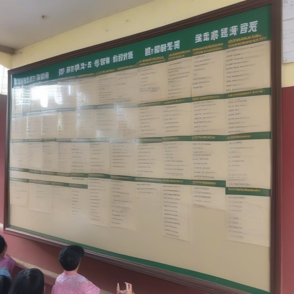 Danh sách học sinh lớp 6 trường Lê Văn Tám niêm yết tại trường