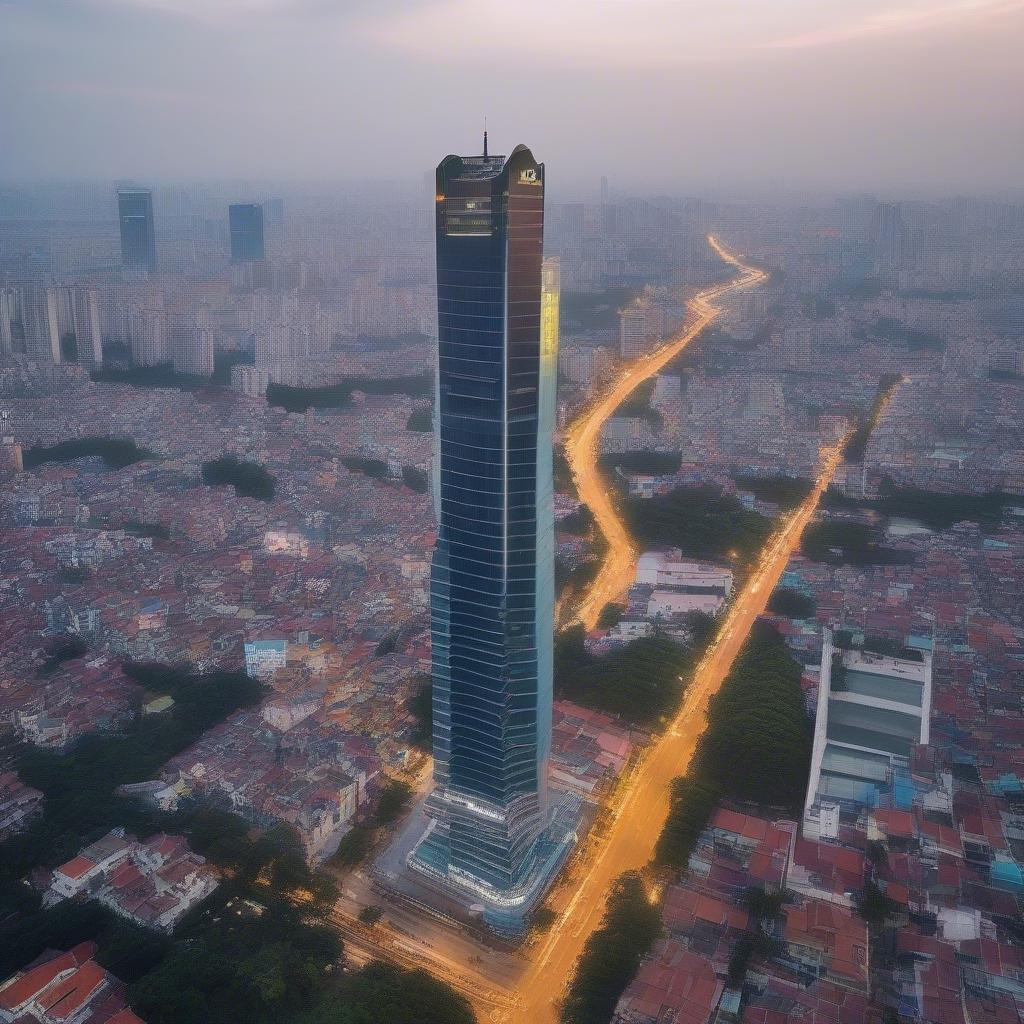 Keangnam Hanoi Landmark Tower nổi bật giữa thủ đô