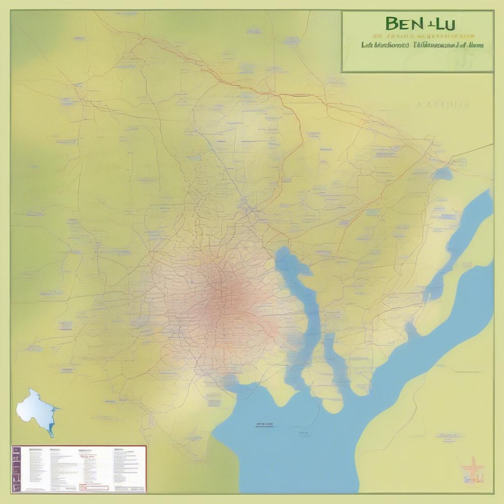 Bản đồ hành chính huyện Bến Lức