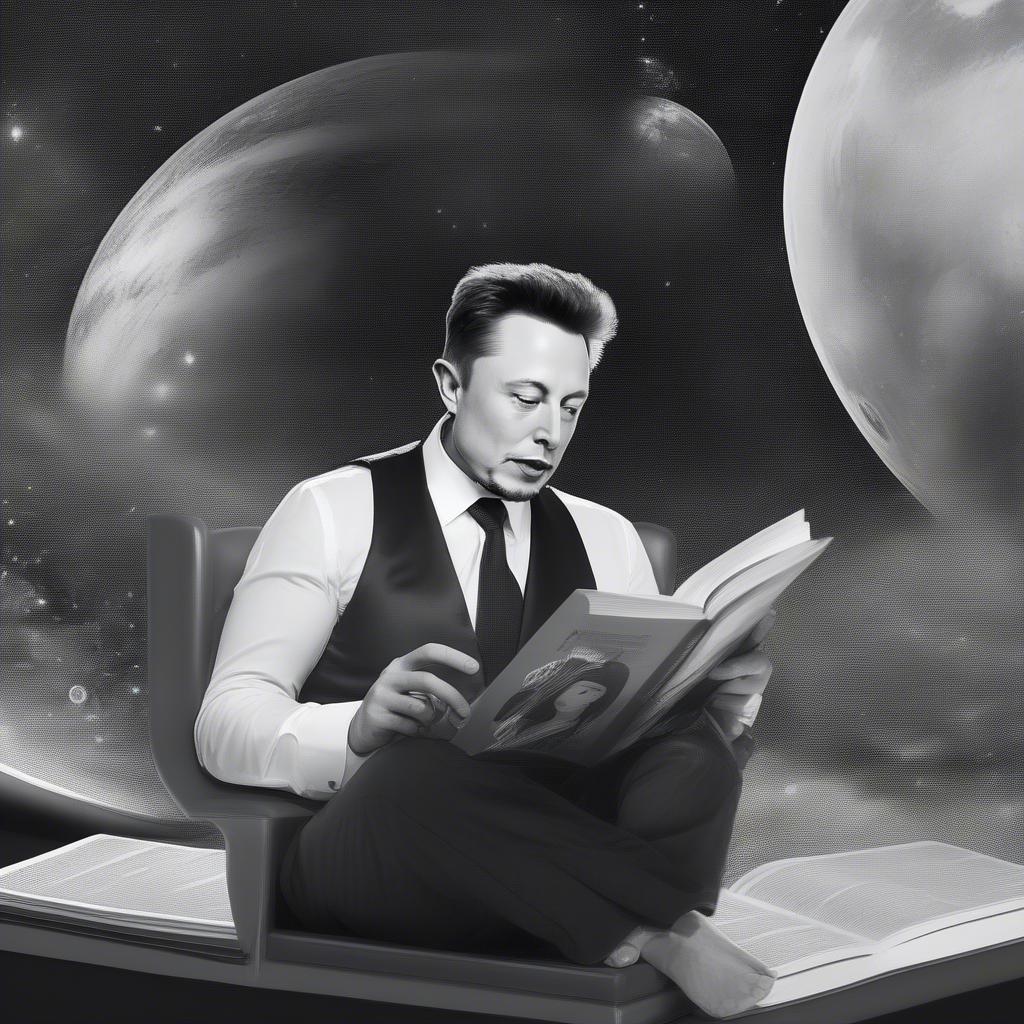 Elon Musk đọc sách