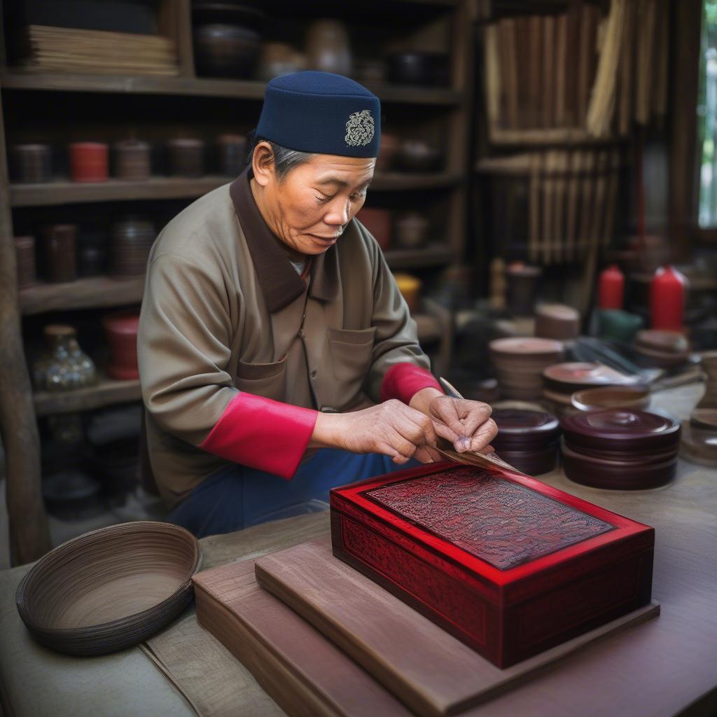 Làng nghề sơn mài Hạ Long Hà Nội