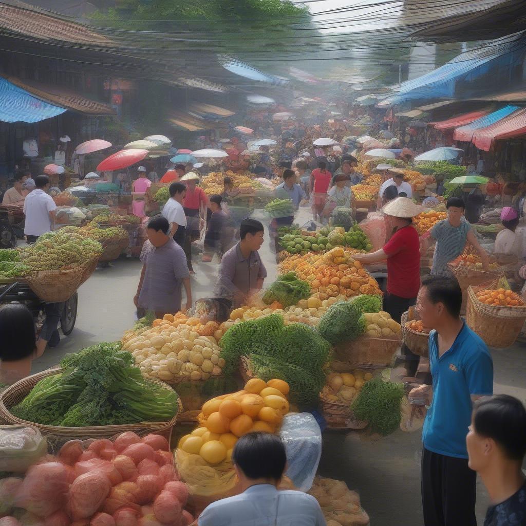 Mua sắm tại chợ Cần Đước