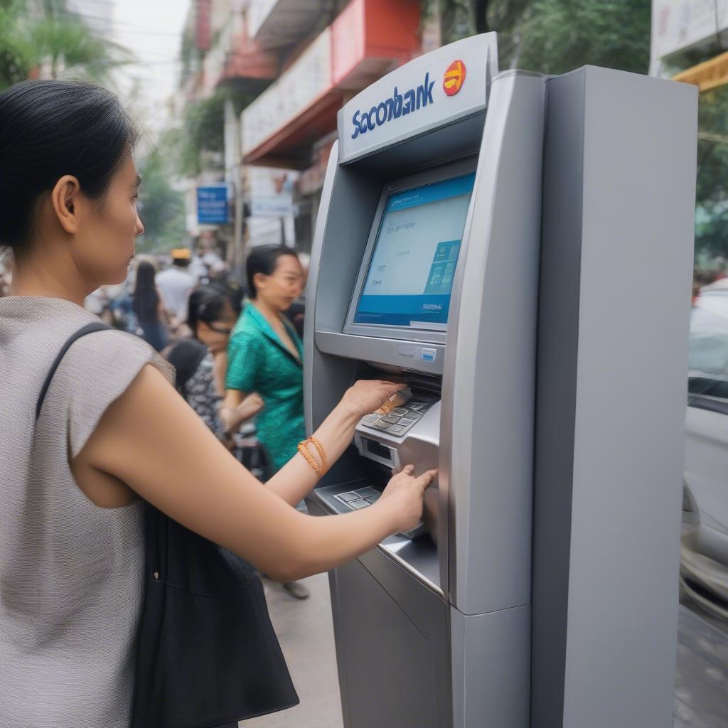 Nộp tiền tại ATM Sacombank