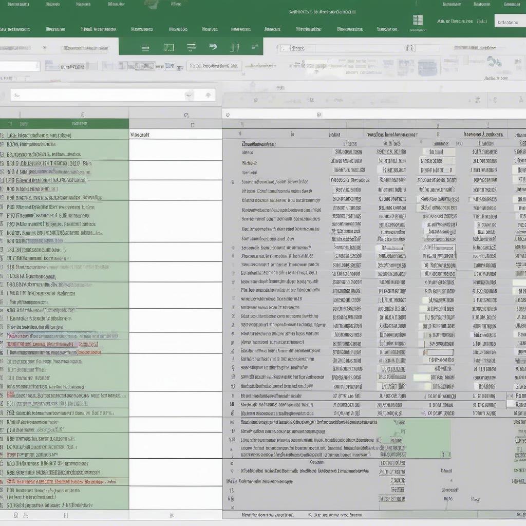 Tạo danh sách bảng với Excel