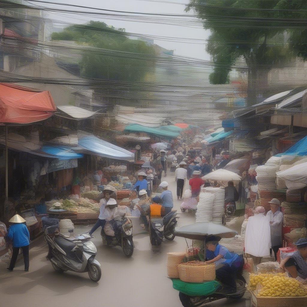 Thị trường thương mại Thái Nguyên sôi động