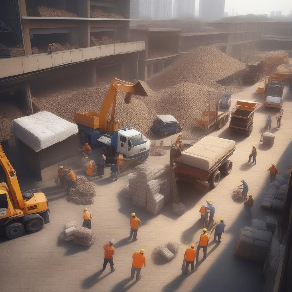 Thị trường vật liệu xây dựng sôi động