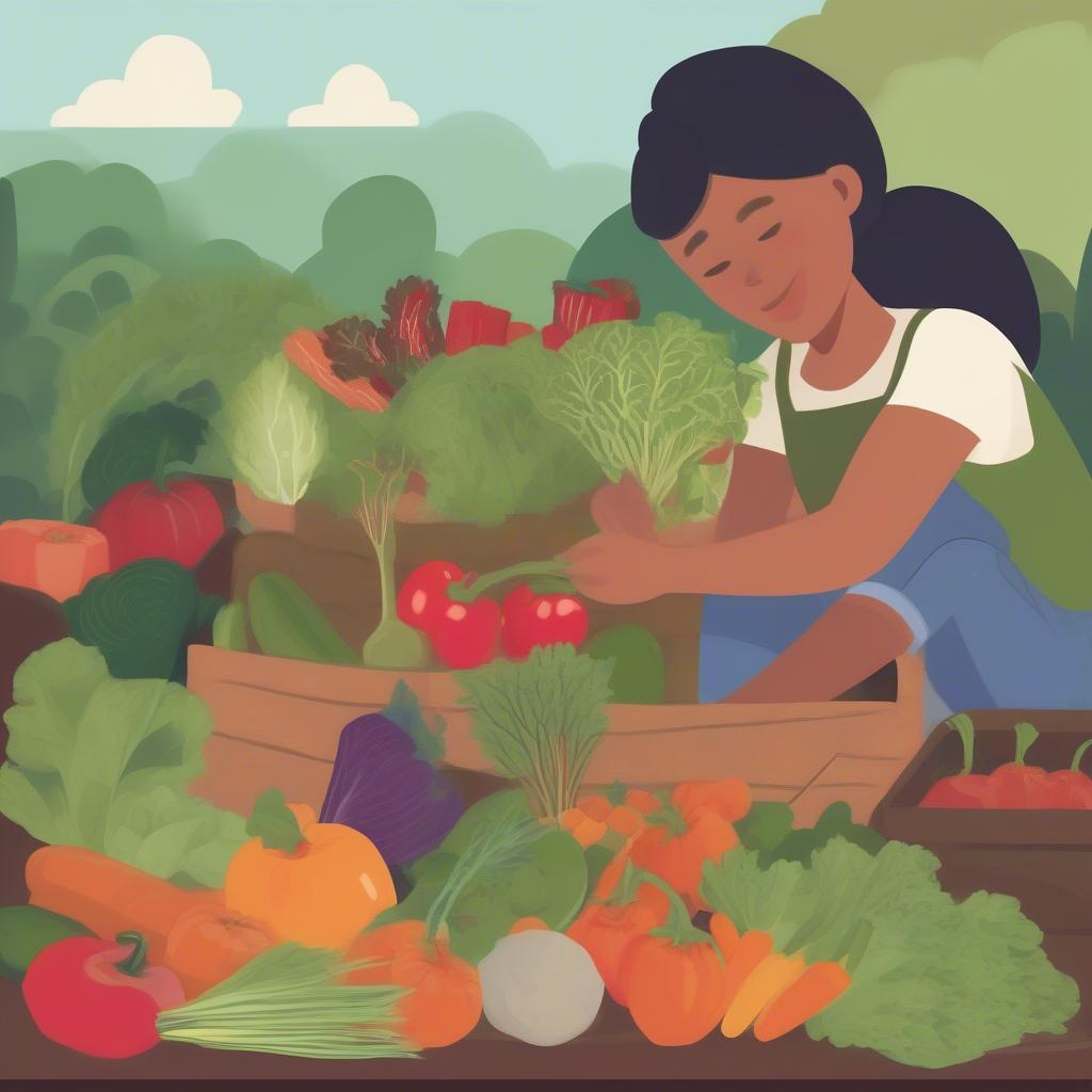 Thu hoạch rau sạch tại homefarm